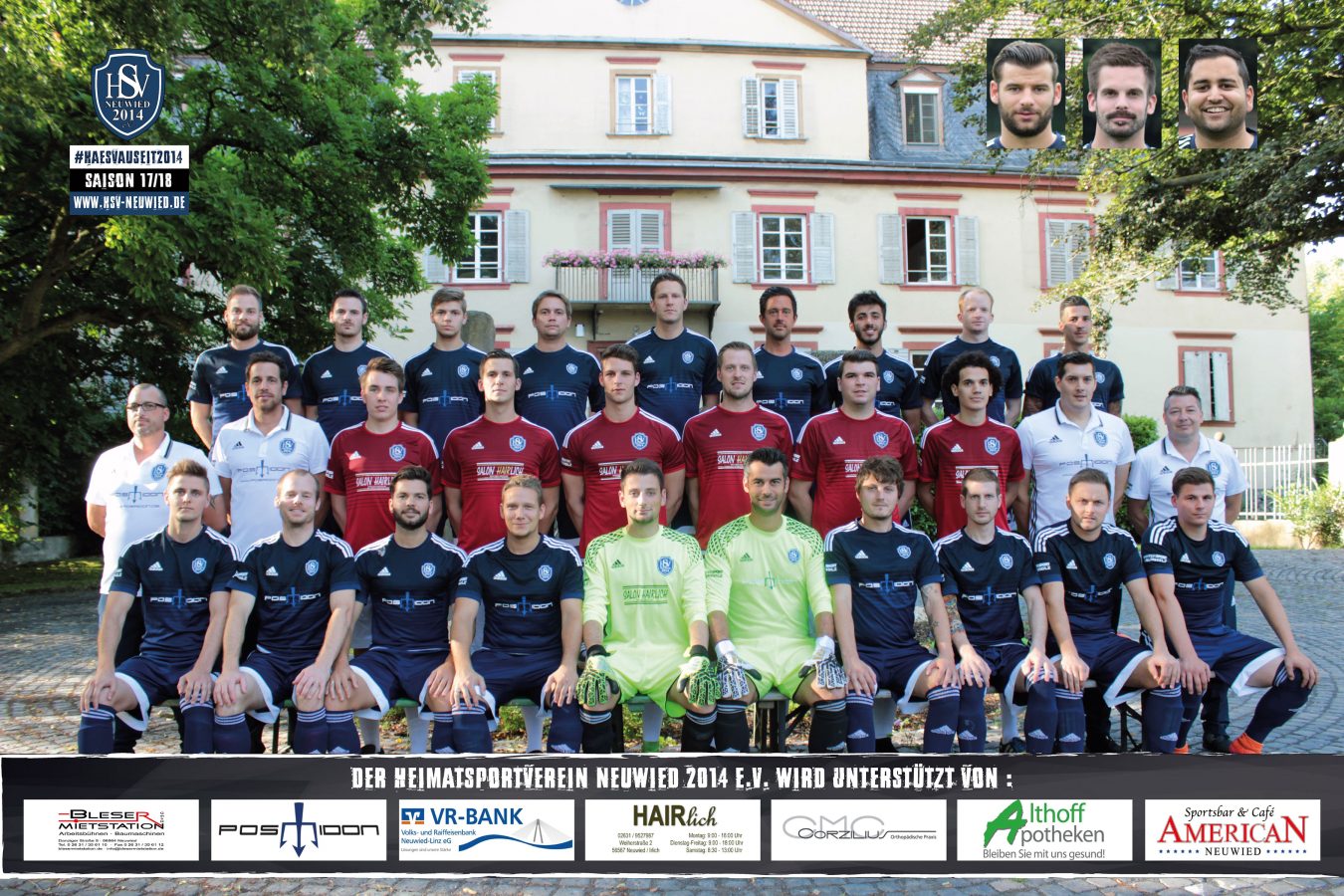 Die Mannschaft vom Heimatsportverein für die Saison 2017/18.