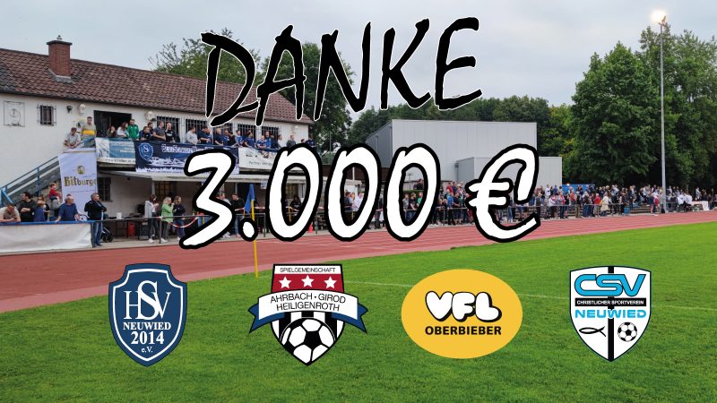 Die Spenden aus den Bitburger Kreispokalfinals 2021 wurden an die Opfer aus dem Ahrtal überwiesen. Vielen Dank an alle Beteiligten.